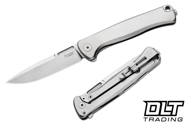 LionSteel Emmet - Grey Titanium - Stonewashed MagnaCut Blade