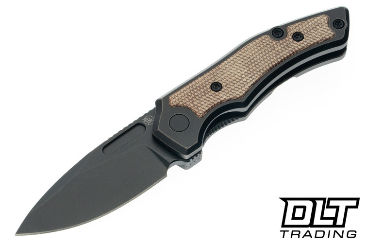 Griffin Scout F2 - Blackwash Titanium - Natural Micarta Inlay - Blackwash MagnaCut Blade