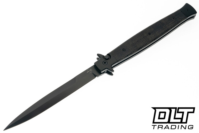 Boker Plus Stiletto 5.0 - Black Micarta - Black-Oxide 14C28N Blade