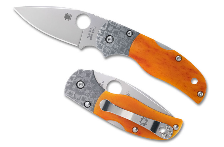 Spyderco Native 5 - 50th Anniversary - Amber Bone - S90V Blade - Sprint Run