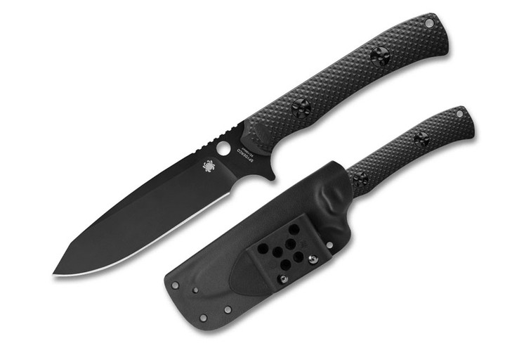 Spyderco Skoli - Black G-10 - Black Blade