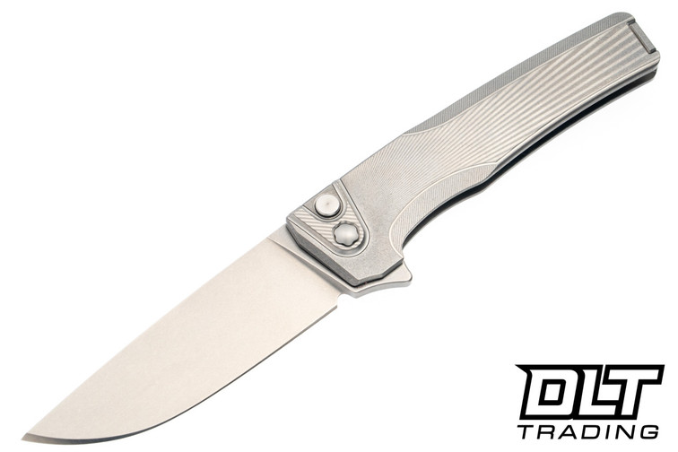 MachineWise Sonora - Raw Ti Bolster - Stonewash Sunray Titanium - Stonewash S90V Blade #2069