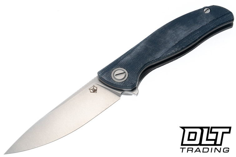 Shirogorov F95 Ursus MRBS - Blue Canvas Micarta - Stonewash Elmax Blade