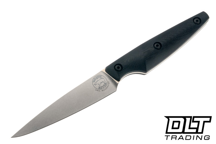White River Paring - Stonewashed MagnaCut Blade - Black G-10