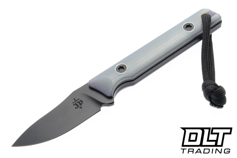 JP Bladesmithing Fang EDC - Black Graphite Cerakote AEB-L - Ghost Purple G-10