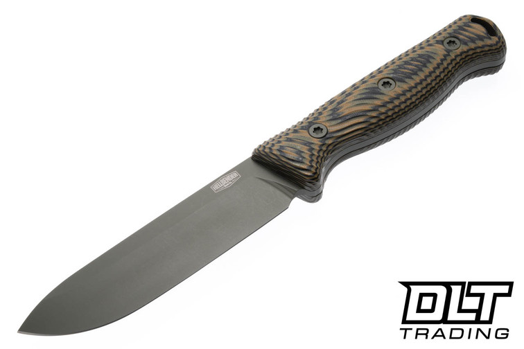 Hellbender Mudpup 5 Gen 2 - Black OD & FDE G-10 - OD Cerakote MagnaCut Blade