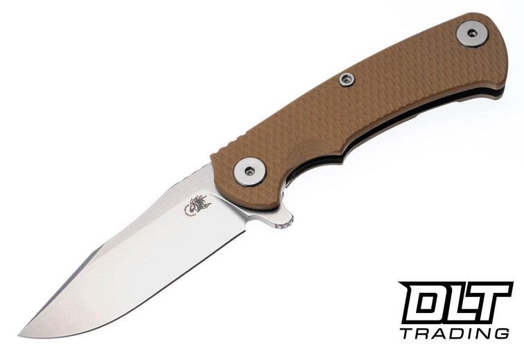 Hinderer Project X Clip Point S45VN - Bronze Anodized Titanium - Stonewashed Blade - Coyote G-10