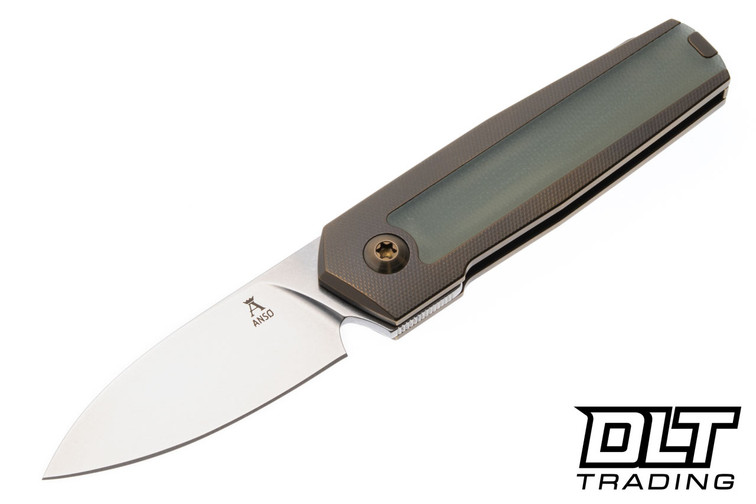 Jens Anso Arn RWL34 - Amber Titanium - Jade G-10 Inlay