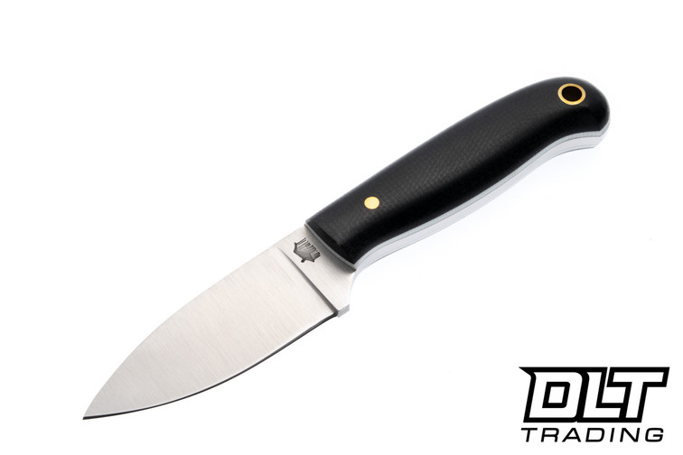 LT Wright Patriot A2 - Flat Ground - Black Micarta - White Liners