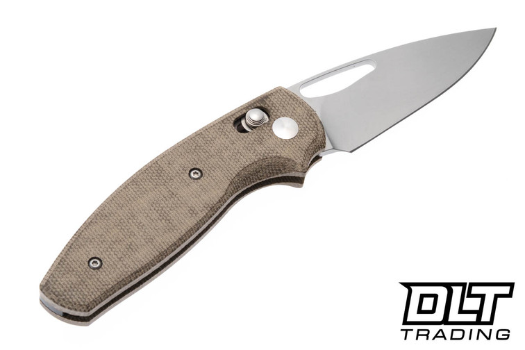 Three Rivers Manufacturing Bulldog REV B MagnaCut - Riverlok - Flat Contoured - OD Green Micarta - Lefty