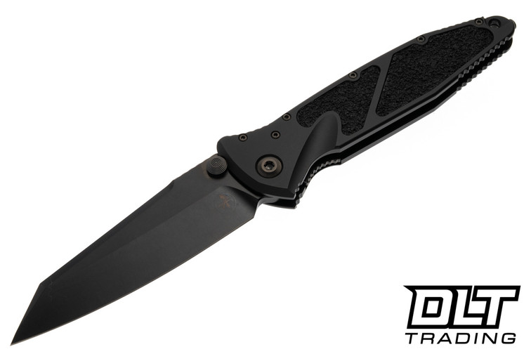 Microtech Socom Elite Warcom Shadow - Black Handle - DLC Blade - 259-1DLCTSH