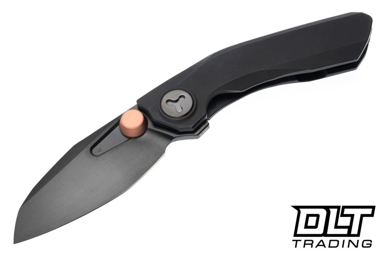 Reate Vulpex VK-FROK Elmax Satin Black DLC Blade - Black PVD Titanium - Bead Blasted Zirconium