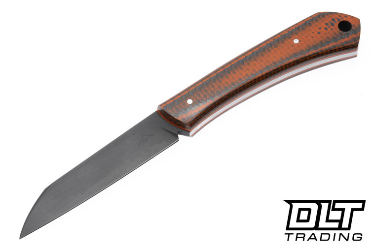 Hammer Down Forge Companion - Orange G-10 & Carbon Fiber Layers - Black Leather