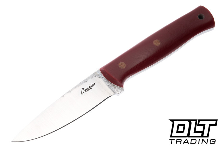 Candler Customs Layman - Ruby G-10 - White Liners - Canvas Pins