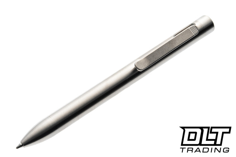 Tactile Turn Clip Action Pen Short - Machined Titanium