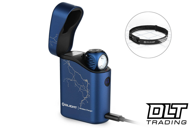 Olight Perun 3 Mini Headlamp & Flashlight with Red & White Light - Midnight Lightning - Premium