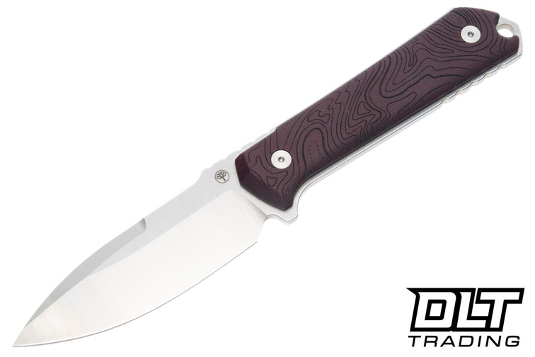 Boker Kiboku - Red Topo Richlite - Drop Point Two Tone RWL-34 Blade