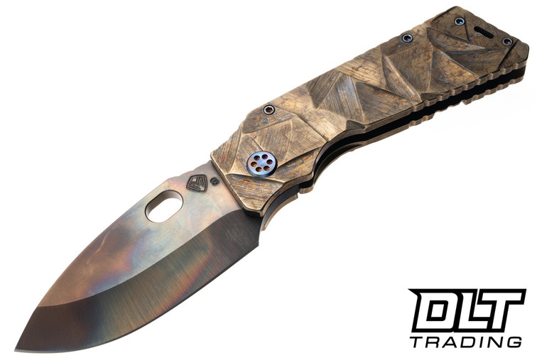 Medford TFF-1 Fat Daddy - Vulcan S35VN - Flamed Stained Glass Sculpted - Flamed Hardware & Clip