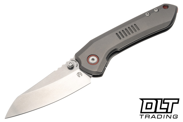 Millit Overland - Zirblast Titanium - Orange Collar & Backspacer - MagnaCut Stonewash Blade