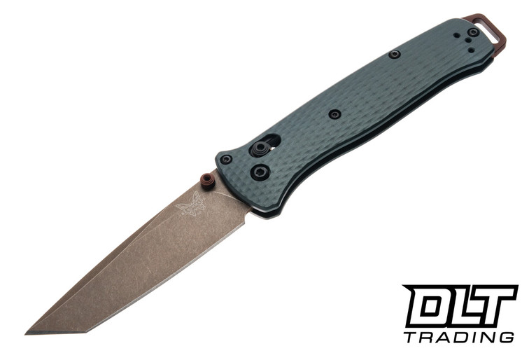 Benchmade Bailout 537FE-2601 - Taiga Green Aluminum - FDE Coated S90V Blade