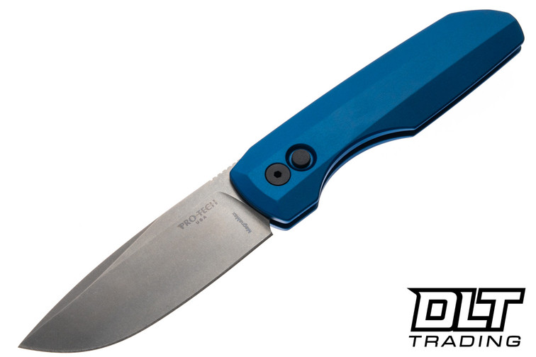 Pro-Tech Vero Synapse 2 - Blue Aluminum - Stonewash MagnaMax Blade