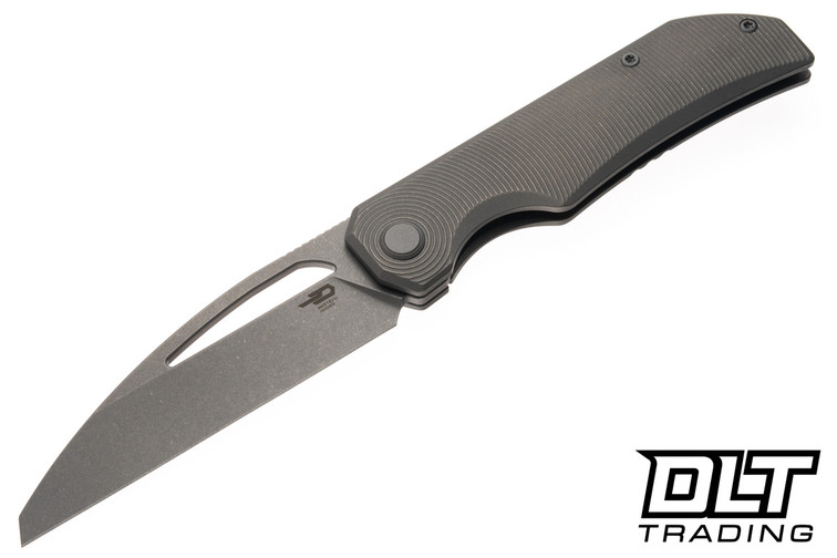 Bestech Knives Taipan - Dark Stonewashed Titanium - Dark Stonewashed Slotted MagnaCut Blade