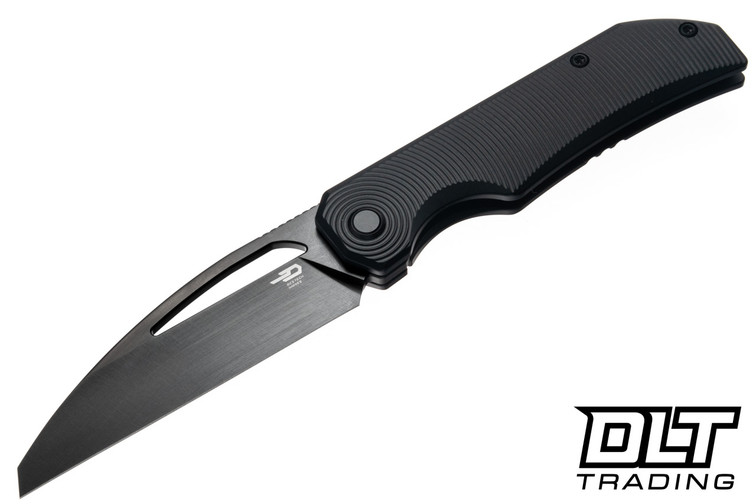 Bestech Knives Mini Taipan - Black PVD Titanium - Satin DLC Slotted MagnaCut Blade