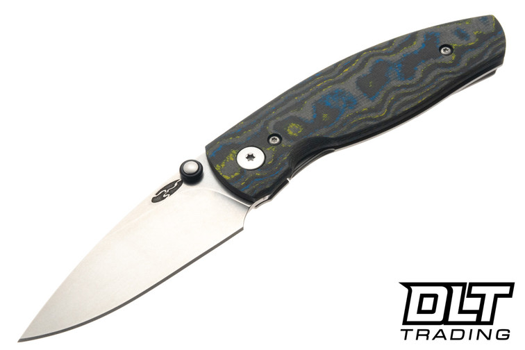Three Rivers Manufacturing Neutron 2 MagnaCut - Framelock - Pinstripe 3D Lockside - Gecko CamoCarbon