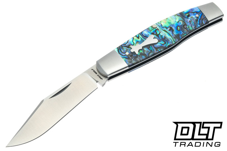 Jack Wolf Knives Stockman - Abalone - Satin 14C28N Blade