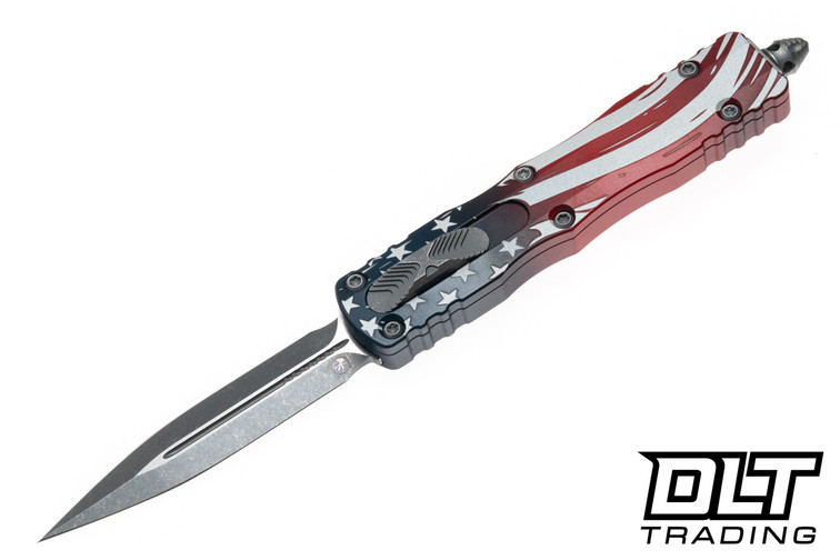 Microtech Dirac - 250th Anniversary - Flag Handle - Apocalyptic Blade - Signature Series - 225-10APS-4J250