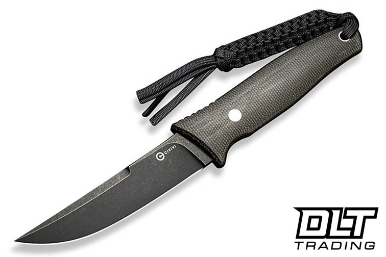 Civivi Tamashii C19046-4 - Dark Green Micarta - Black Stonewash D2 Blade
