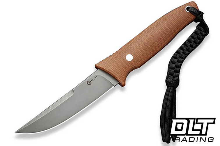 Civivi Tamashii C19046-5 - Brown Canvas Micarta - Gray Stonewash D2 Blade