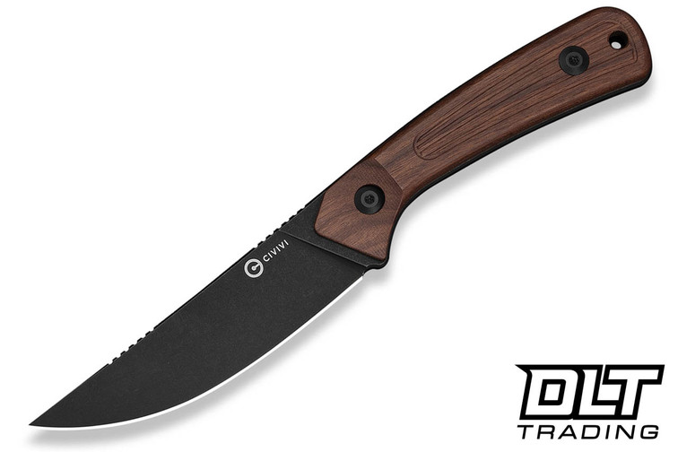Civivi Carveth C25040-3 - Guibourtia Wood - Black Stonewash AEB-L Blade
