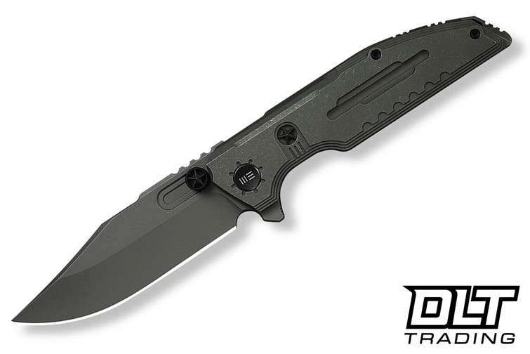 WE Knife Muster WE23058-2 - Gray Stonewash Satin Flats M390 Blade