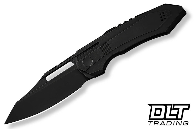 WE Knife Bogey WE23088-1 - Black Titanium - Black Stonewashed M390 Blade