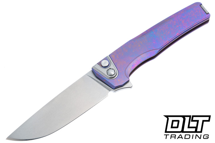 MachineWise Sonora - Ti Bolster - Purple & Pink Sponge Anodized Smooth Titanium - Stonewashed S90V Blade #2220