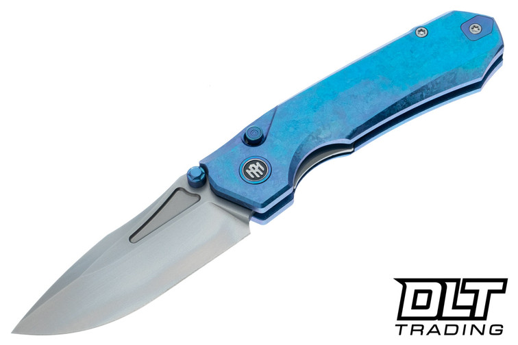 Remette RT-Rhino - Blue Crystallized Titanium - Pearlescent M390 Blade - RNTB3