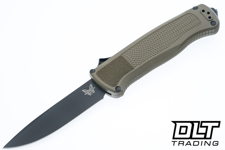Benchmade Shootout 5371BK-03 - Ranger Green Grivory - Black DLC S30V Drop Point Blade