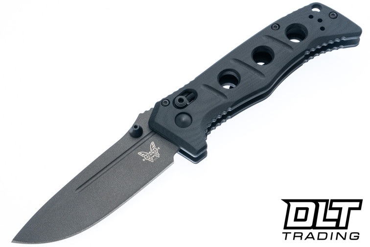 Benchmade Mini Adamas 273GY-04 - Black G-10 - Cerakote MagnaCut Drop Point Blade