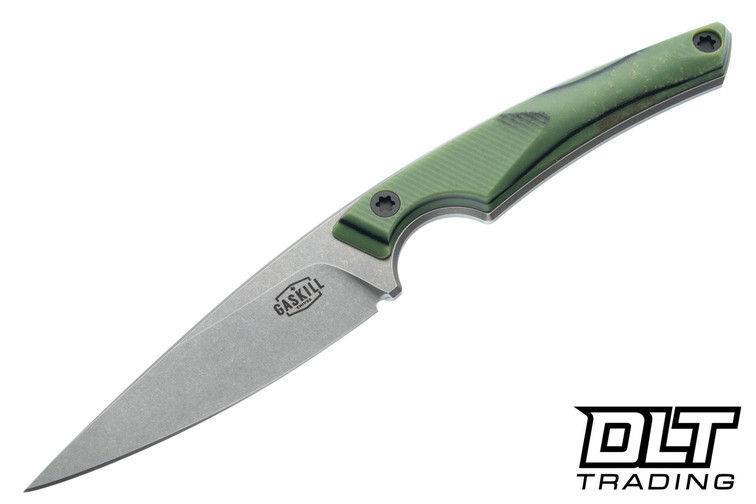 Gaskill Arc - Lime Green Paper Micarta with Double Black Lines - MagnaCut Blade