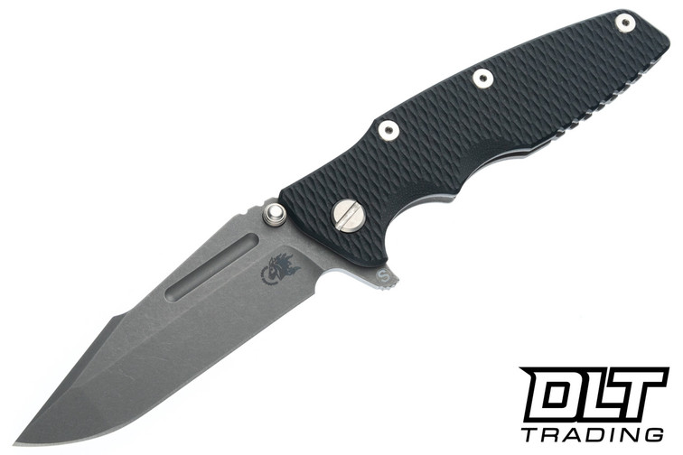Hinderer Eklipse Skinny Fullered Harpoon Spanto MagnaCut - Working Finish Titanium & Blade - Black G-10