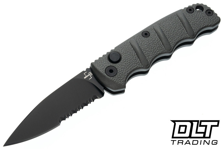 Boker Plus Mini Kalashnikov - Gray Aluminum - Black D2 Partially Serrated Blade