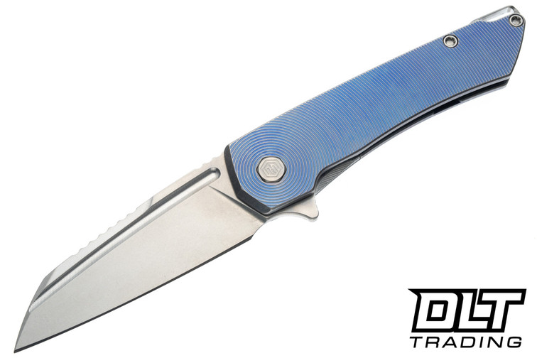 MachineWise Mojave - Plum Raw Distressed Epicenter Titanium - Stonewash S90V Blade #1432
