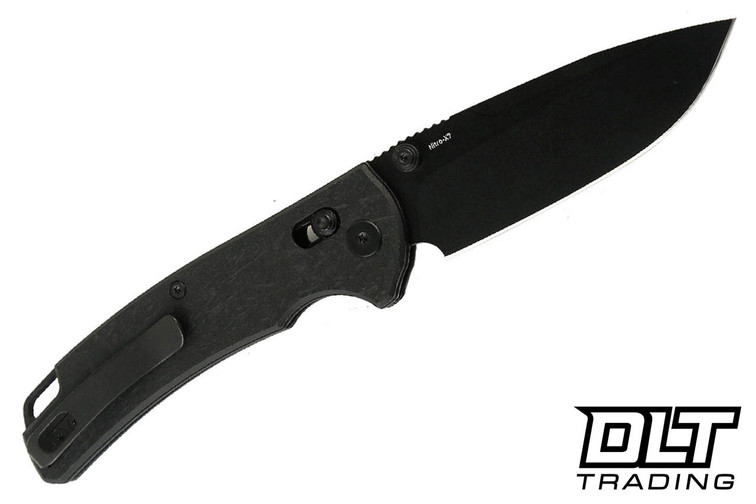 Reate Horizon X - Black Glass FatCarbon - Black PVD Nitro-X7 Drop Point Blade