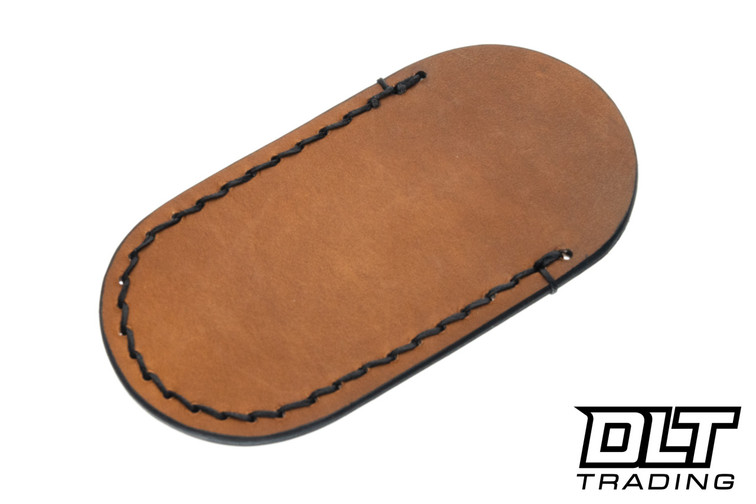 Lancelot Leather Clip Slip Short Sheath - Walnut Leather - Black Stitching