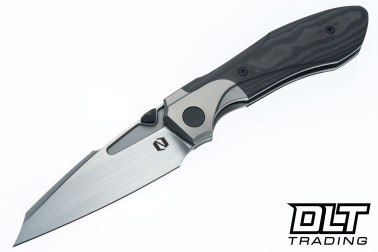 Null Voodoo Doll - Glass Bead Blast Titanium Bolster - Black CamoCarbon - Hand Rubbed Satin Vanax Blade