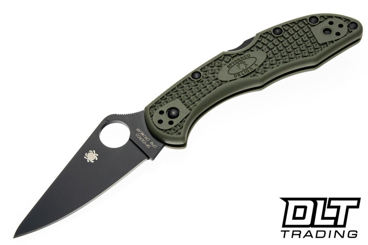 Spyderco Delica 4 - OD Green FRN - Black Cru-Wear Blade