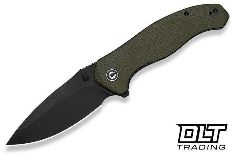 Civivi Vyrent C25037-2 - Contoured Olive Canvas Micarta - Black Stonewashed Nitro-X7 Blade