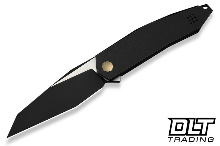 WE Knife Tally WE23090-1 - Black Titanium - Black Stonewash Satin Flat M390 Blade