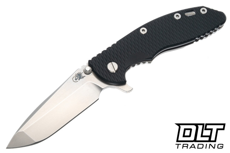 Hinderer 3.5" XM-18 Spanto MagnaCut - Stonewashed Titanium & Blade - Black G-10
